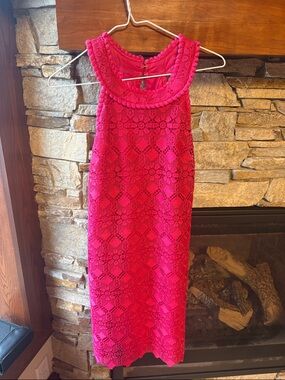 Trina Turk Hot Pink Lace Sheath Dress